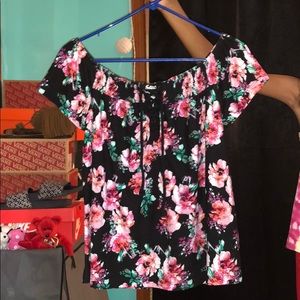 A off the shoulder shirt